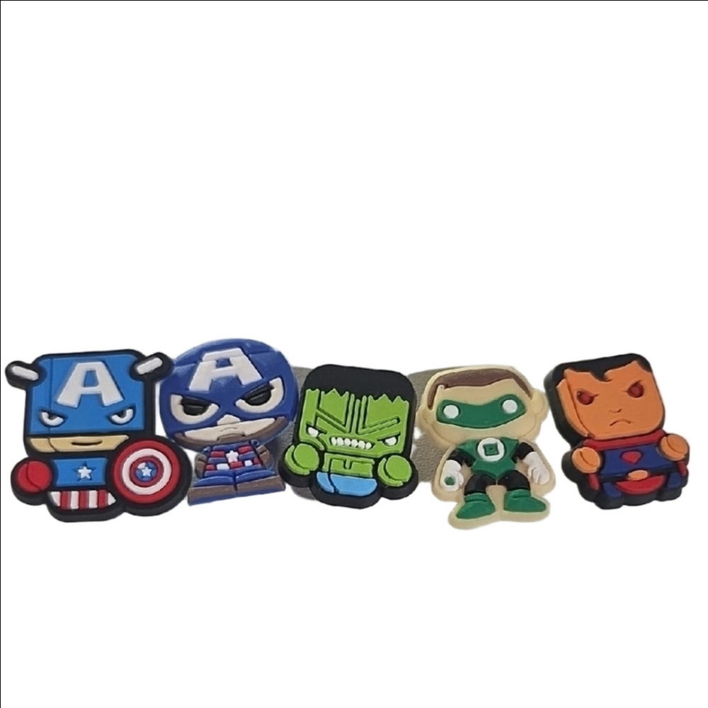 Superhero Cartoon Shoe Charms Set